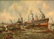 unknow artist Seascape, boats, ships and warships. 150 china oil painting reproduction